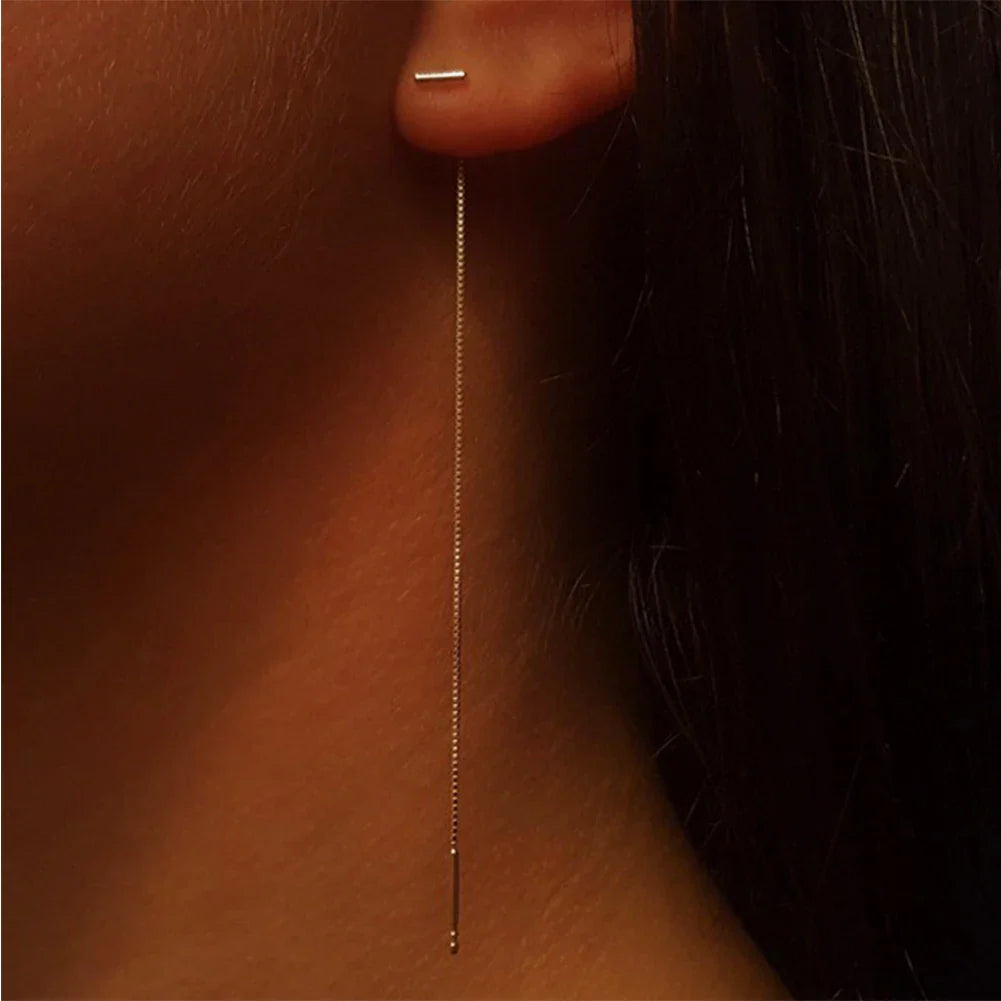 Ena Sol Chain Earrings – Minimalist 316L Stainless Steel