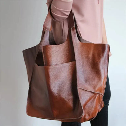 Genuine Leather Tote Bag for Women – Extra Large Shopper Bag | Laura