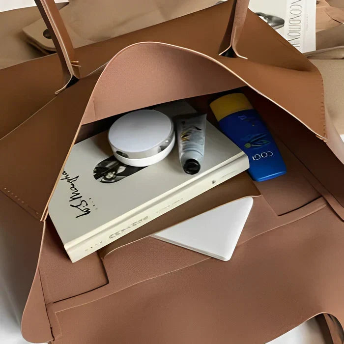 Vegan Leather Tote Bag for Women – Retro Shopper Bag