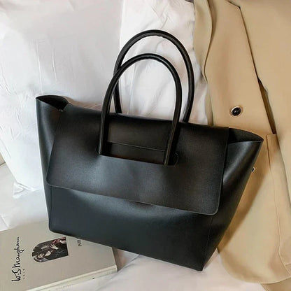 Vegan Leather Tote Bag for Women – Retro Shopper Bag