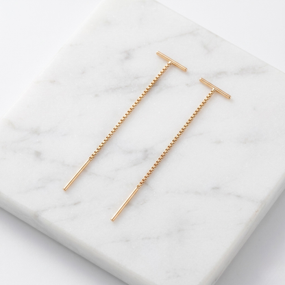 Ena Sol Chain Earrings – Minimalist 316L Stainless Steel