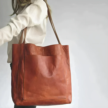 Genuine Leather Shoulder Bag for Women – Spacious Handbag with Compartments | Lorena