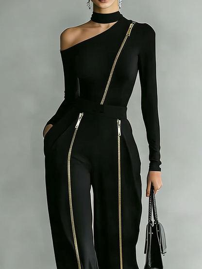 Bailey Off-Shoulder Zipper Set
