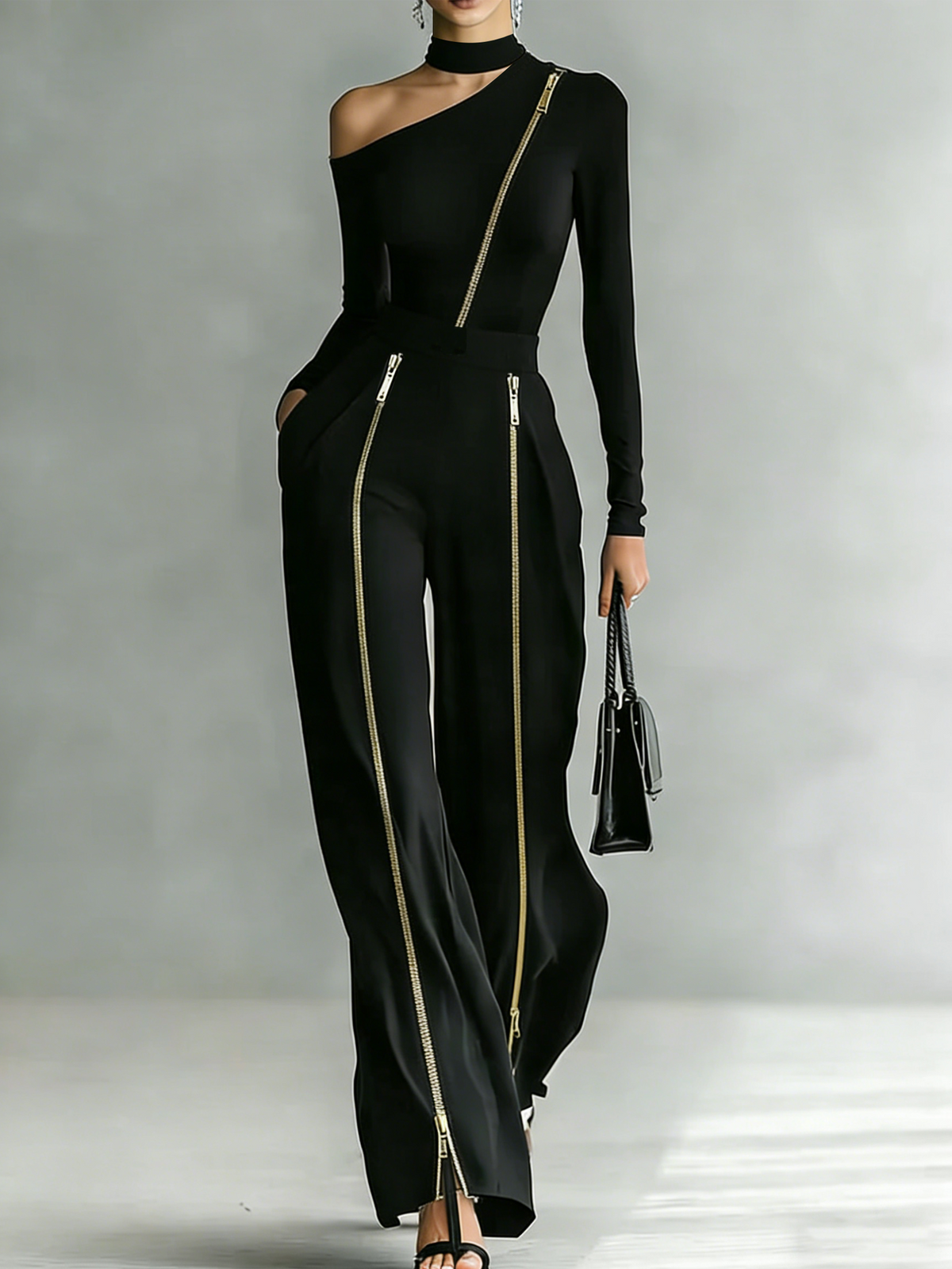 Bailey Off-Shoulder Zipper Set