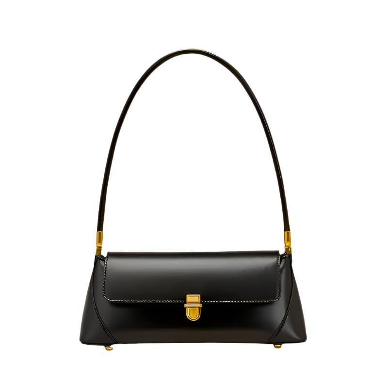 Genuine Calf Leather Handbag for Women – Compact Shoulder Bag