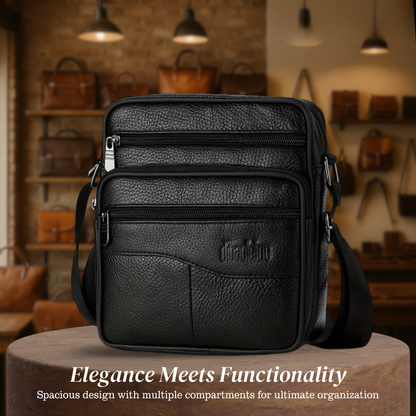 Genuine Leather Shoulder Bag for Men – Multifunctional Work & Travel Bag