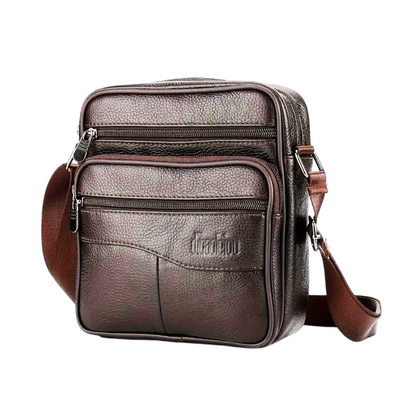 Genuine Leather Shoulder Bag for Men – Multifunctional Work & Travel Bag