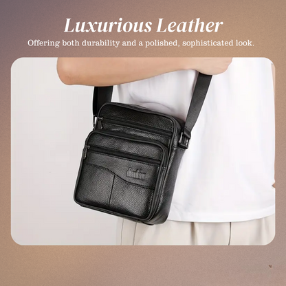 Genuine Leather Shoulder Bag for Men – Multifunctional Work & Travel Bag
