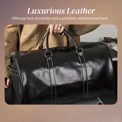 Genuine Leather Weekend Travel Bag – Spacious Holdall