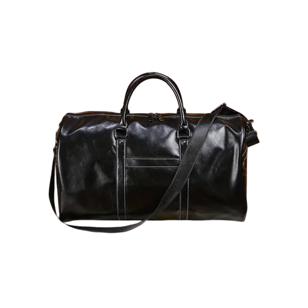 Genuine Leather Weekend Travel Bag – Spacious Holdall