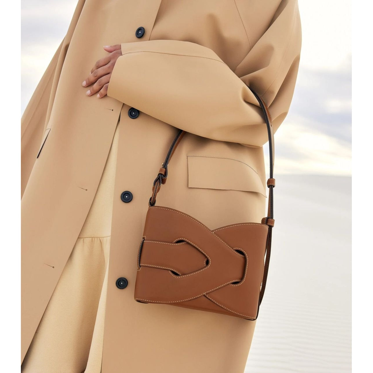 Genuine Italian Leather Handbag for Women – Structured Shoulder Bag