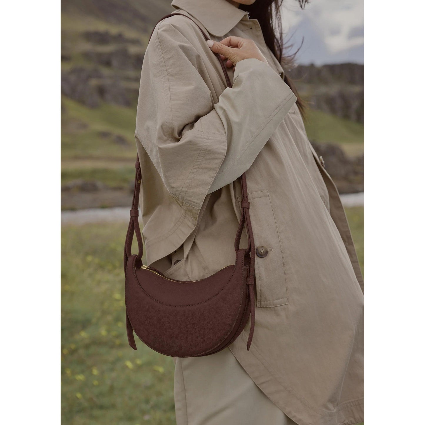 Genuine Calf Leather Cloud Bag for Women – Soft Shoulder Bag