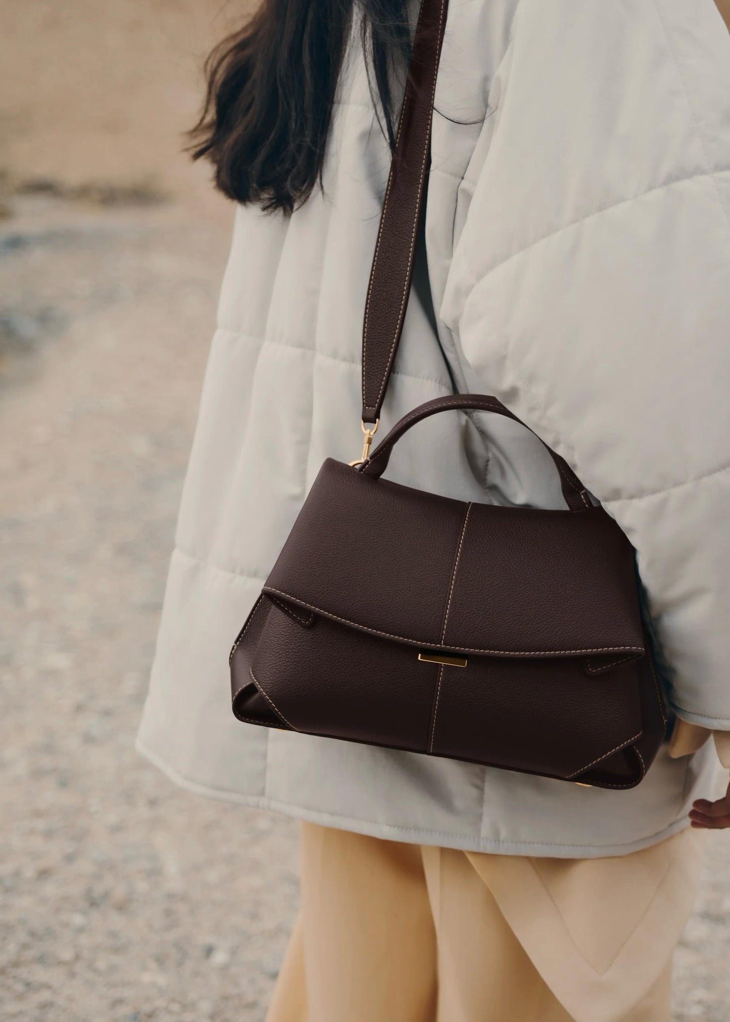 Genuine Leather Shoulder Bag for Women – Everyday Crossbody Bag
