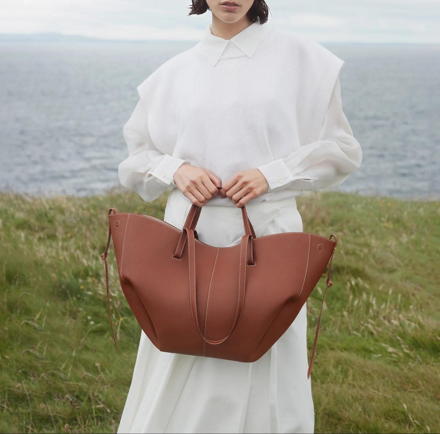 Genuine Italian Leather Handbag for Women – Large Shoulder Bag