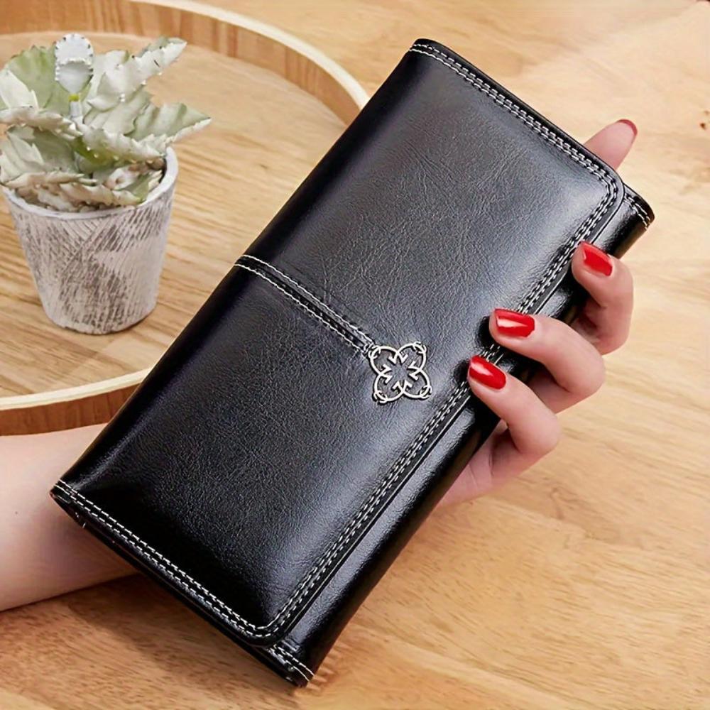 Genuine Leather Purse for Women – Large Wallet with Card Organiser