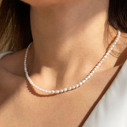 Amaya Pearl Choker – 18K Gold Freshwater Pearl Choker Necklace
