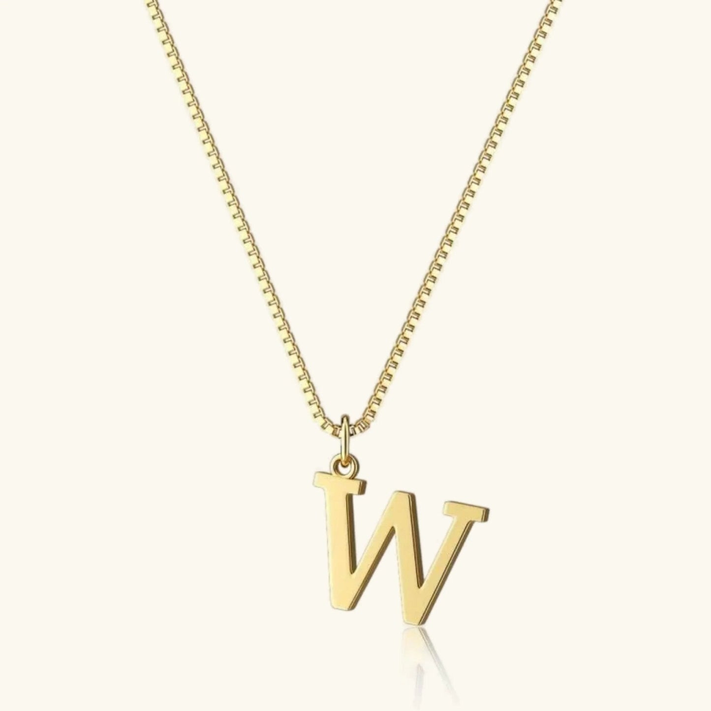Amber Initial Necklace – 18K Gold Personalised Letter Necklace