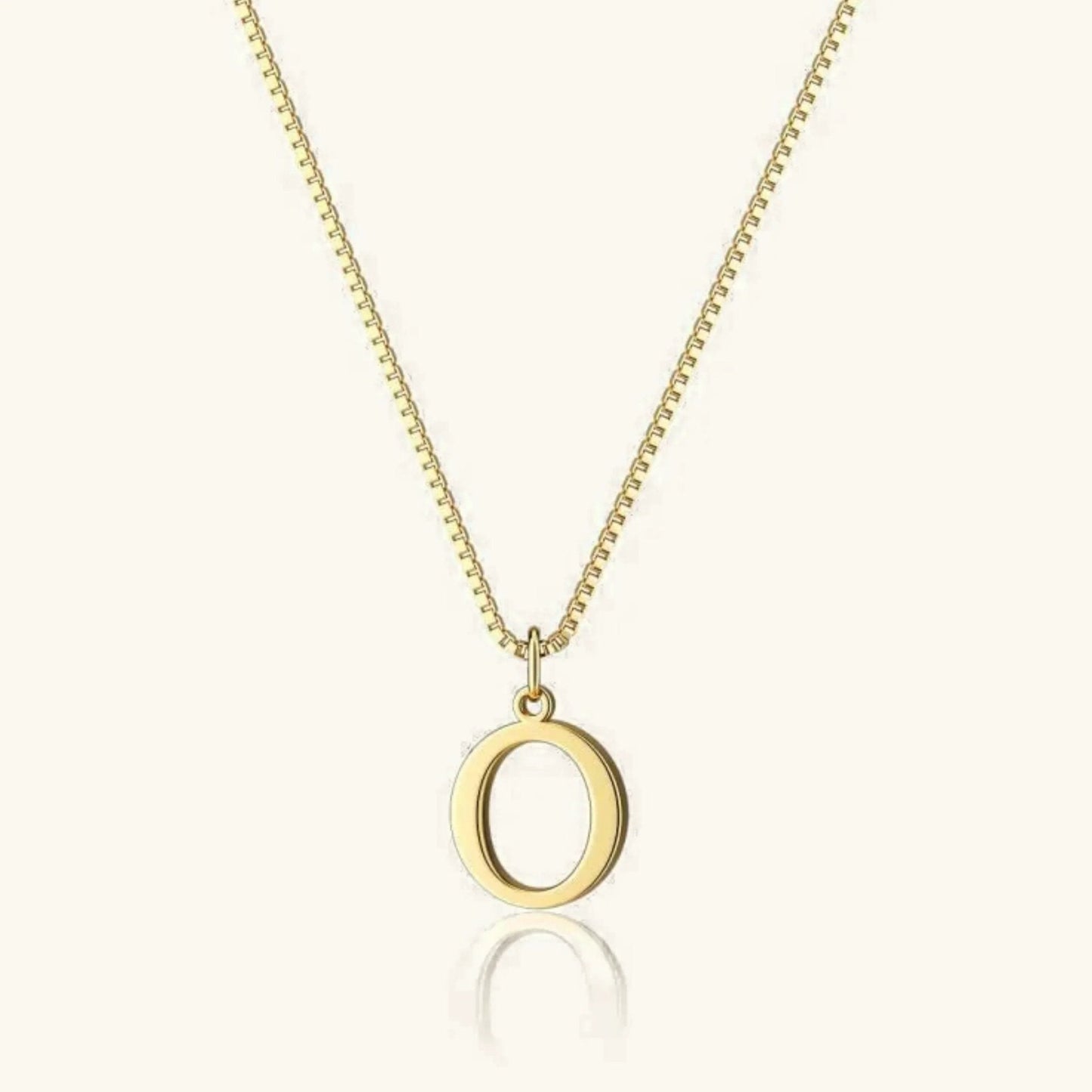 Amber Initial Necklace – 18K Gold Personalised Letter Necklace