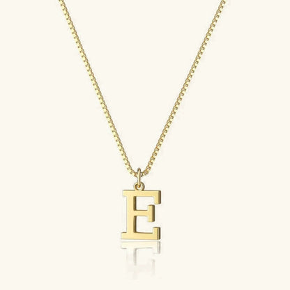 Amber Initial Necklace – 18K Gold Personalised Letter Necklace