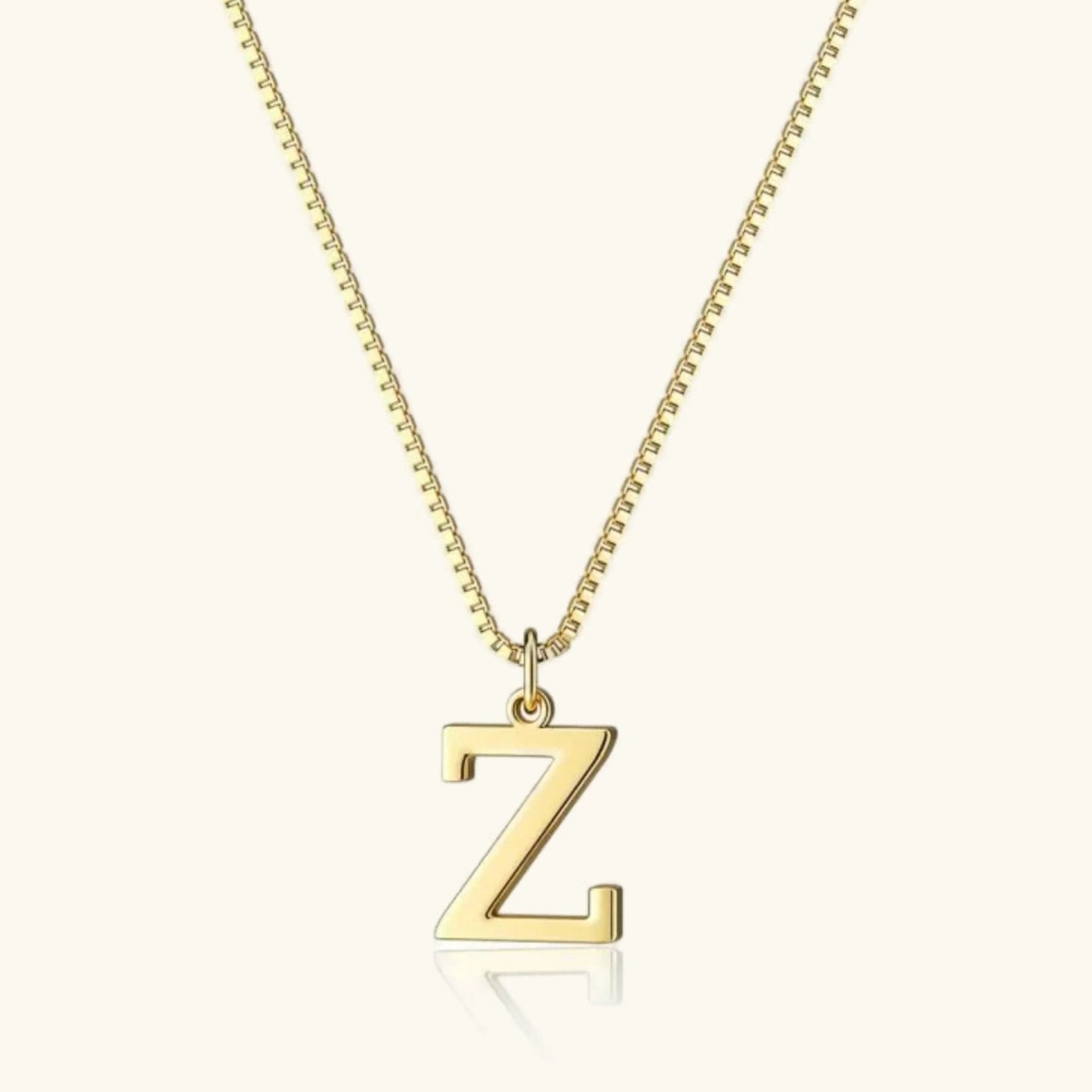Amber Initial Necklace – 18K Gold Personalised Letter Necklace