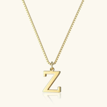Amber Initial Necklace – 18K Gold Personalised Letter Necklace