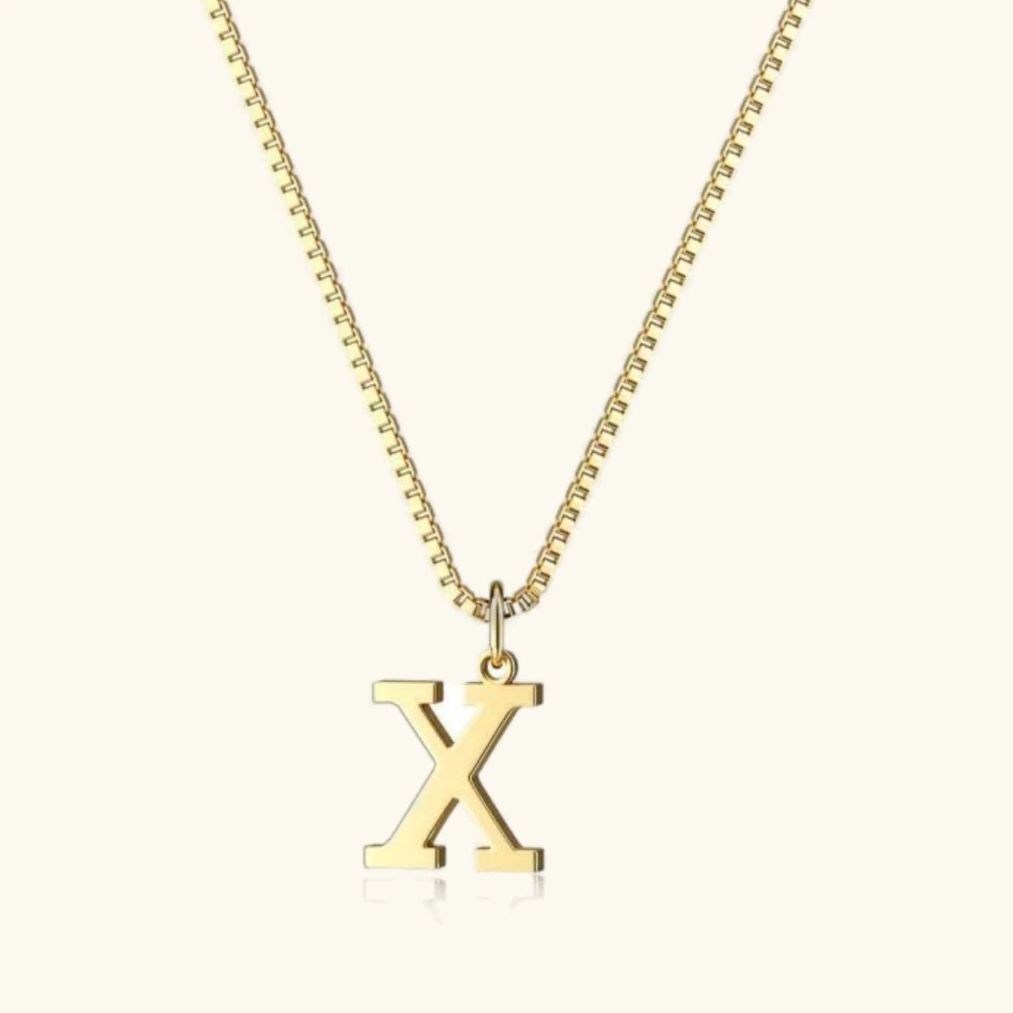 Amber Initial Necklace – 18K Gold Personalised Letter Necklace