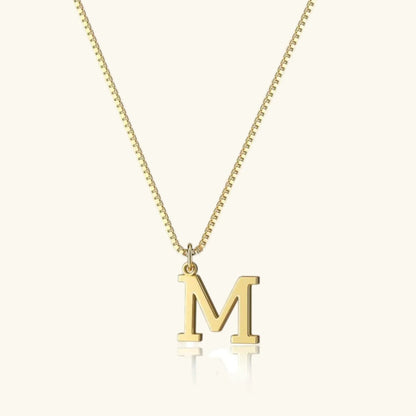 Amber Initial Necklace – 18K Gold Personalised Letter Necklace