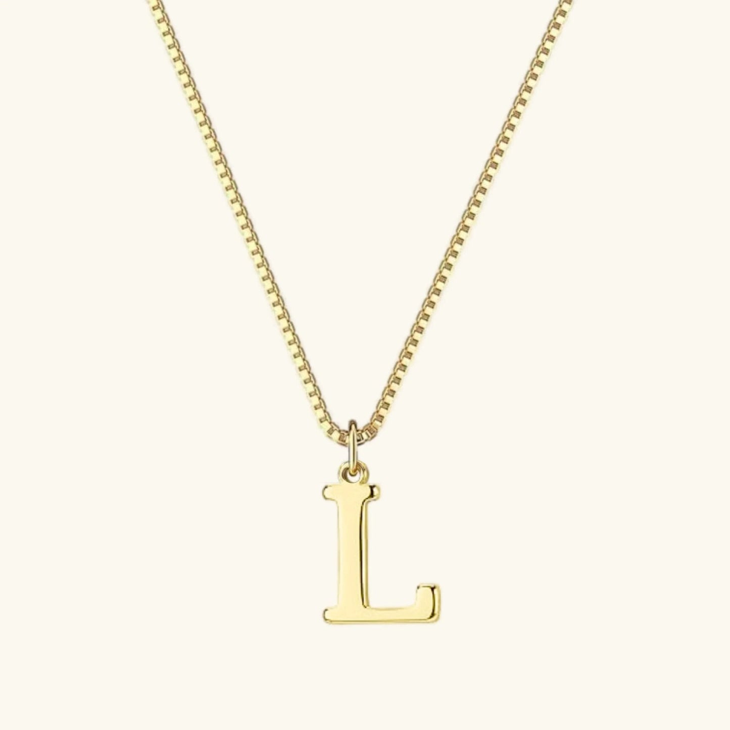 Amber Initial Necklace – 18K Gold Personalised Letter Necklace