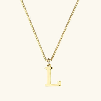 Amber Initial Necklace – 18K Gold Personalised Letter Necklace