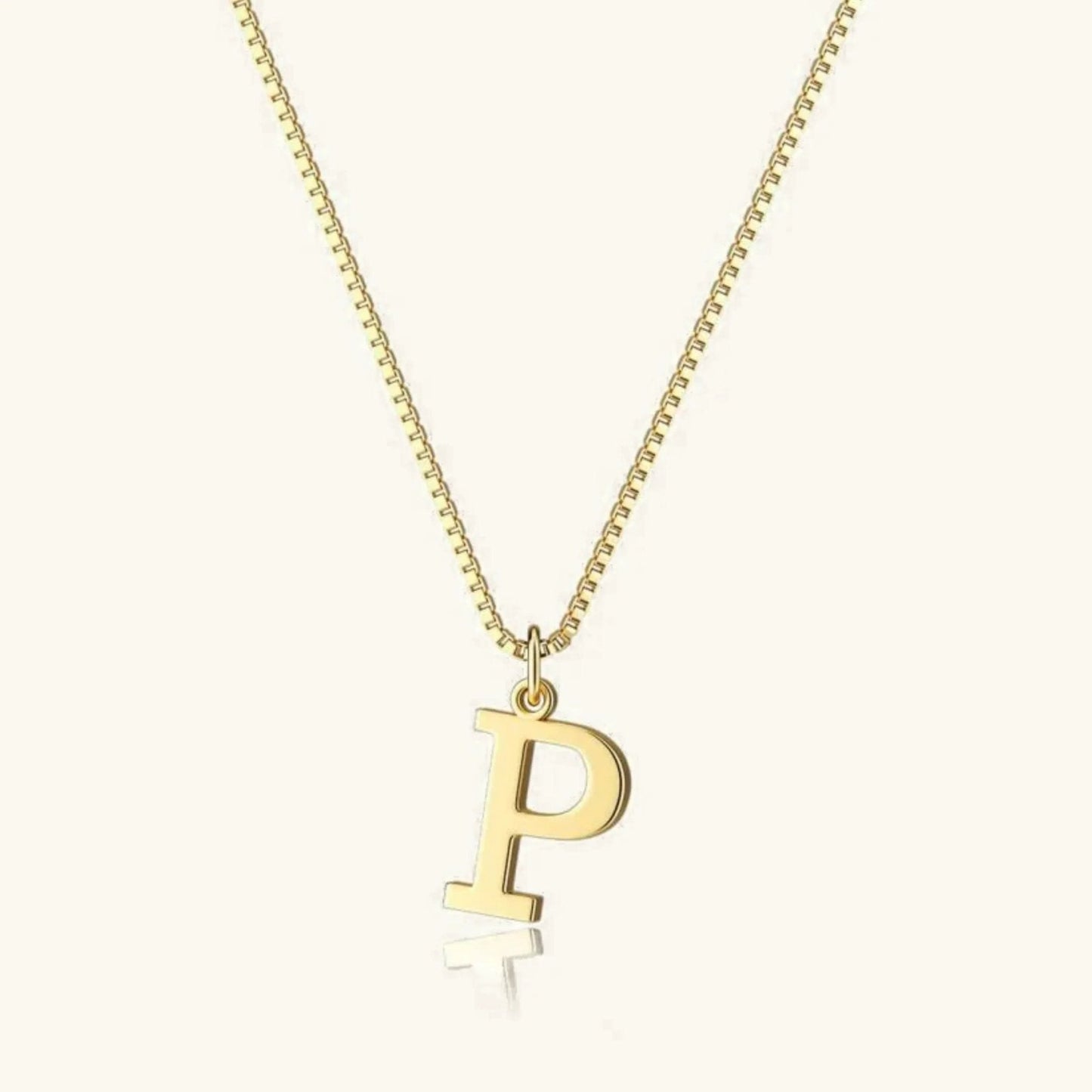 Amber Initial Necklace – 18K Gold Personalised Letter Necklace