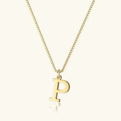 Amber Initial Necklace – 18K Gold Personalised Letter Necklace