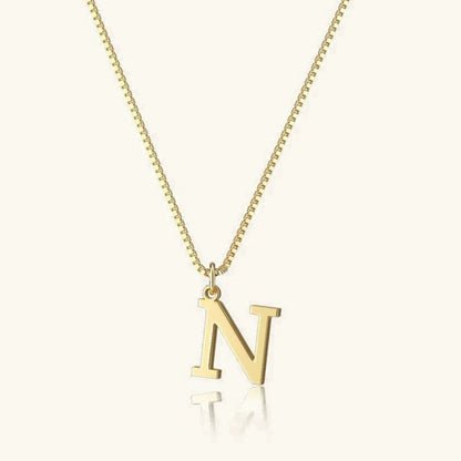 Amber Initial Necklace – 18K Gold Personalised Letter Necklace