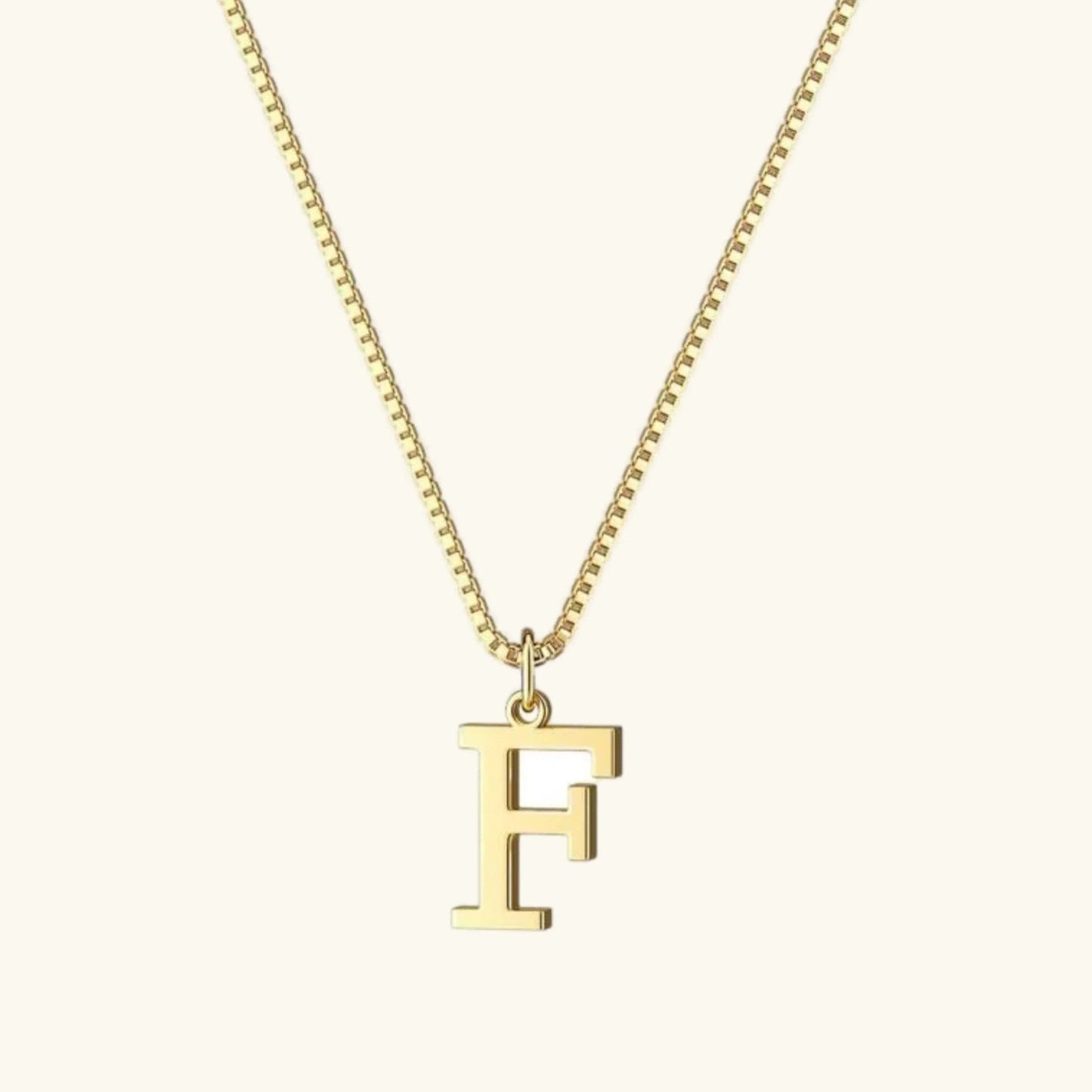 Amber Initial Necklace – 18K Gold Personalised Letter Necklace