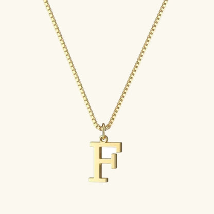 Amber Initial Necklace – 18K Gold Personalised Letter Necklace
