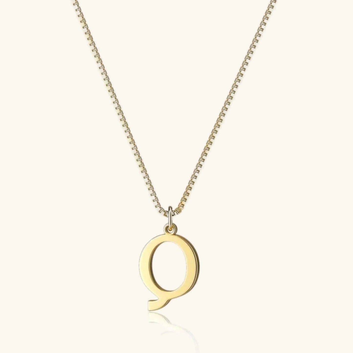 Amber Initial Necklace – 18K Gold Personalised Letter Necklace