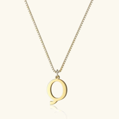 Amber Initial Necklace – 18K Gold Personalised Letter Necklace