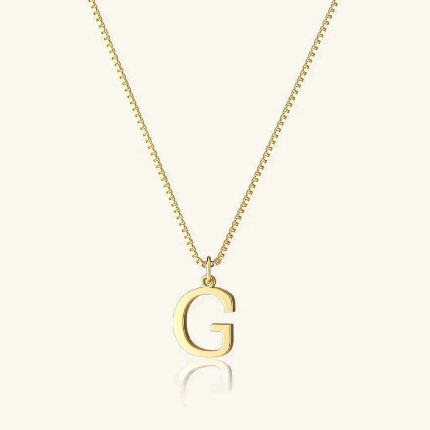 Amber Initial Necklace – 18K Gold Personalised Letter Necklace