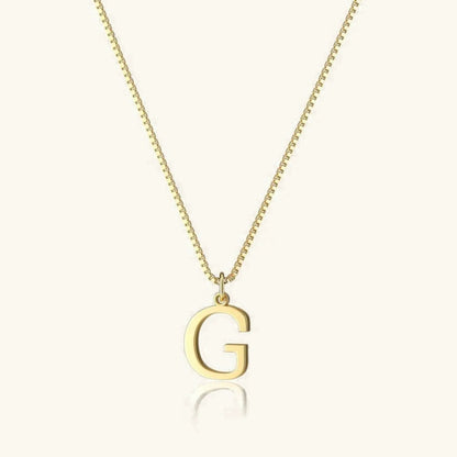 Amber Initial Necklace – 18K Gold Personalised Letter Necklace