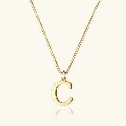 Amber Initial Necklace – 18K Gold Personalised Letter Necklace