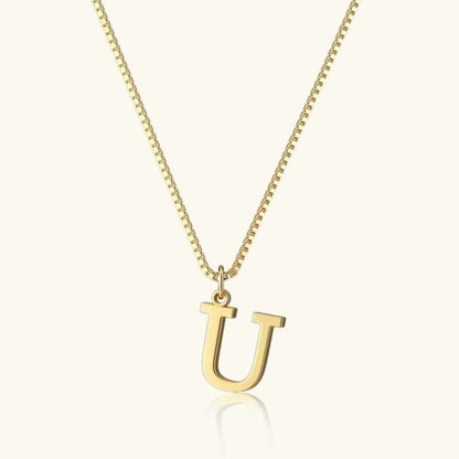 Amber Initial Necklace – 18K Gold Personalised Letter Necklace