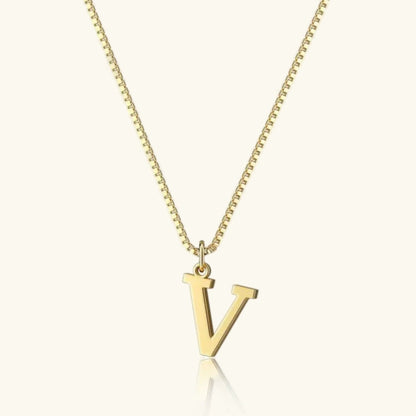 Amber Initial Necklace – 18K Gold Personalised Letter Necklace