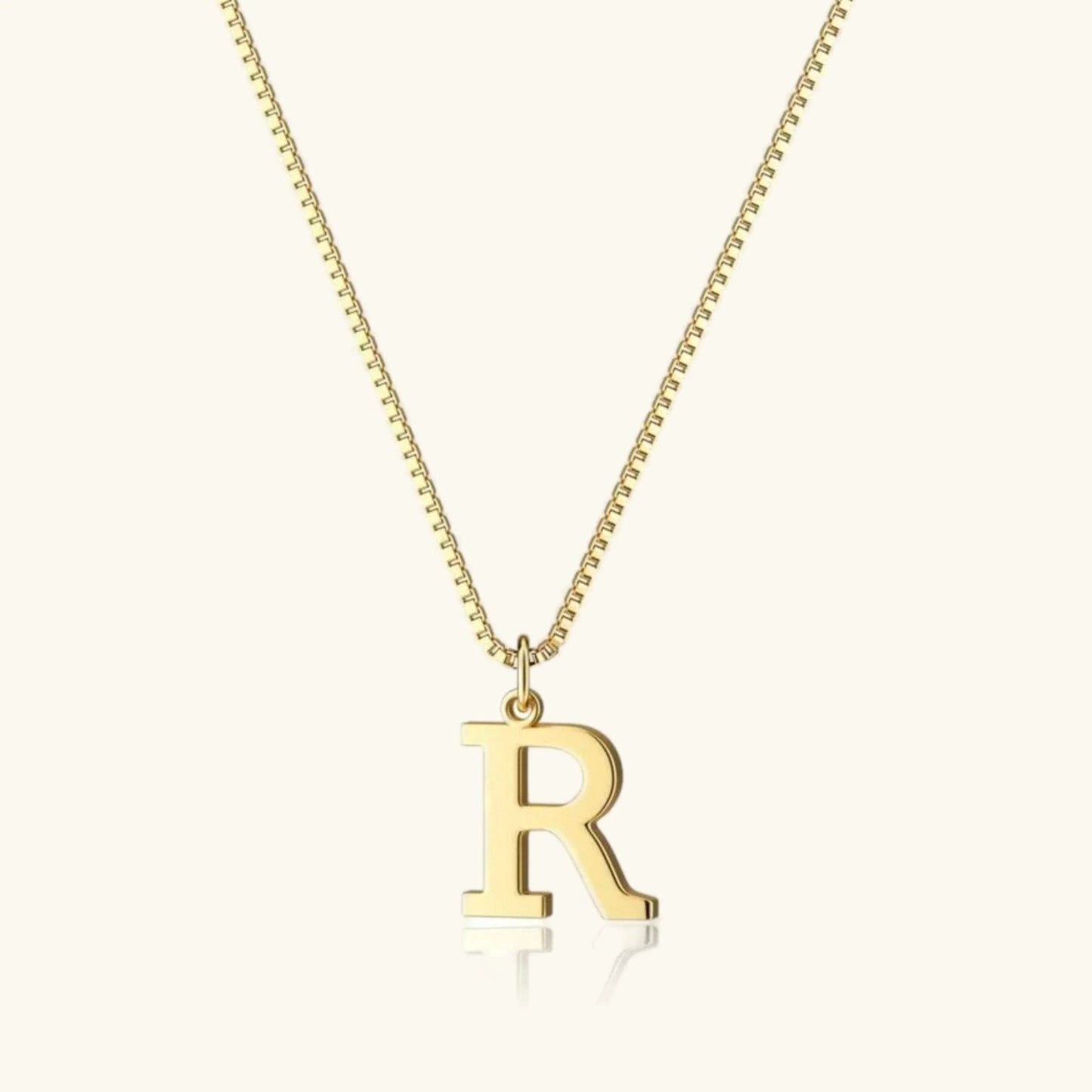 Amber Initial Necklace – 18K Gold Personalised Letter Necklace