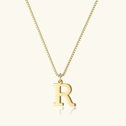 Amber Initial Necklace – 18K Gold Personalised Letter Necklace