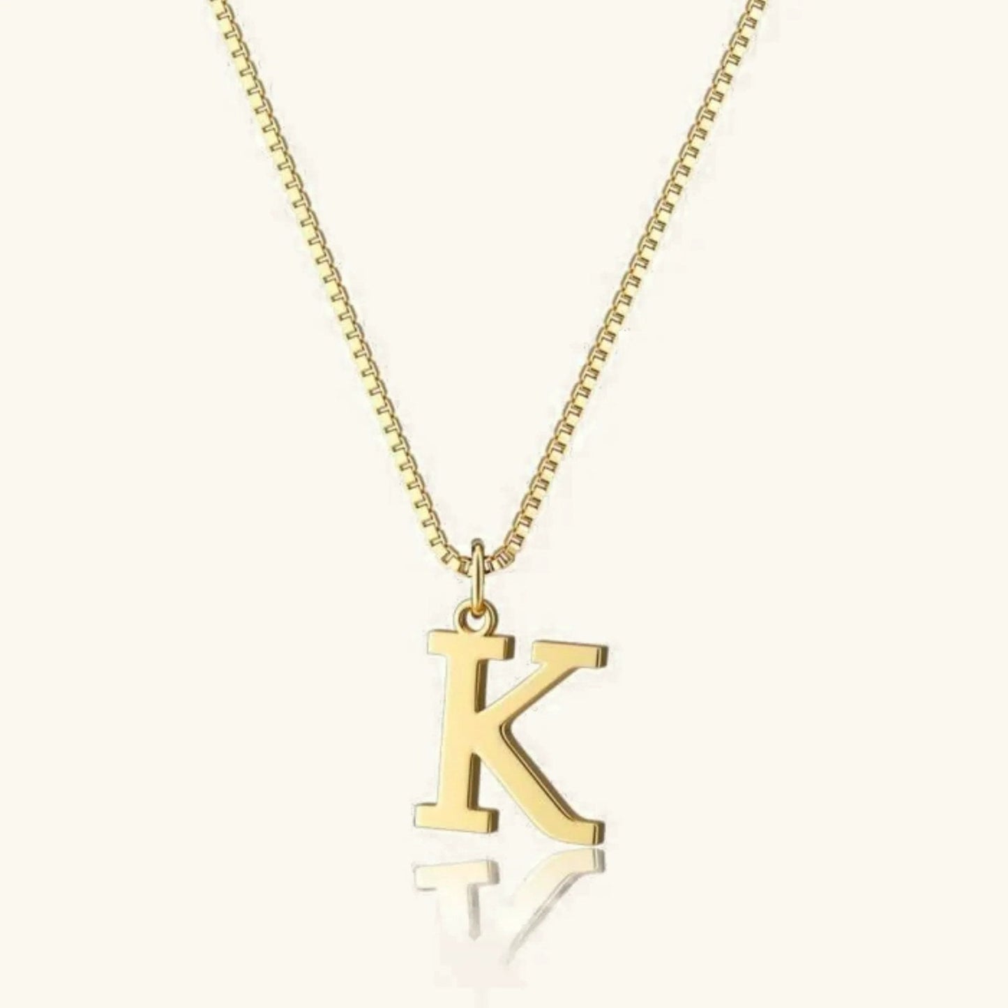 Amber Initial Necklace – 18K Gold Personalised Letter Necklace