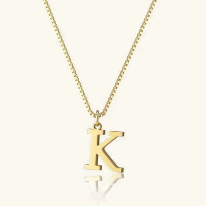 Amber Initial Necklace – 18K Gold Personalised Letter Necklace