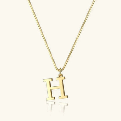 Amber Initial Necklace – 18K Gold Personalised Letter Necklace