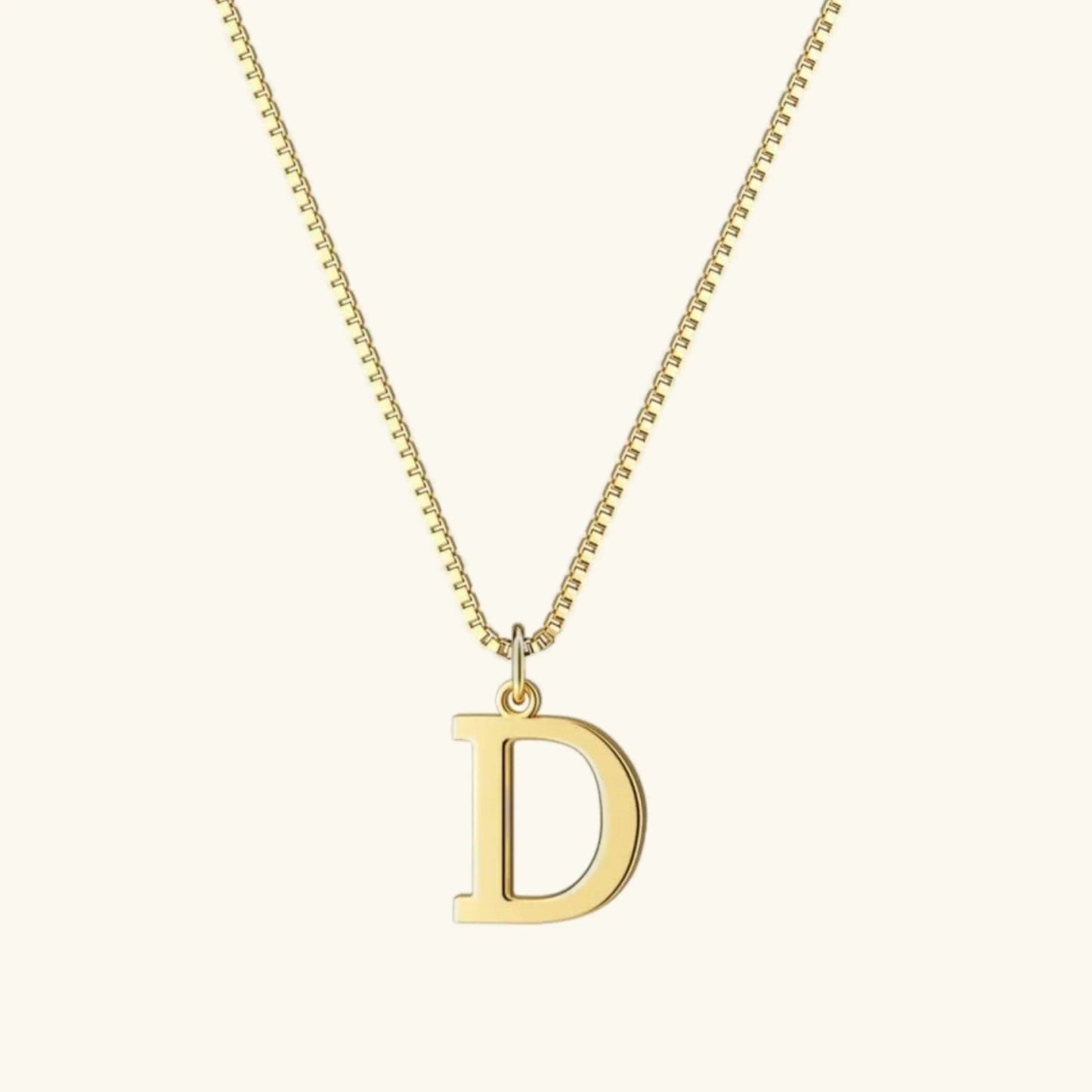 Amber Initial Necklace – 18K Gold Personalised Letter Necklace