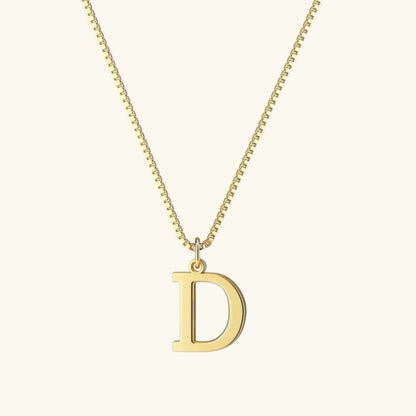 Amber Initial Necklace – 18K Gold Personalised Letter Necklace