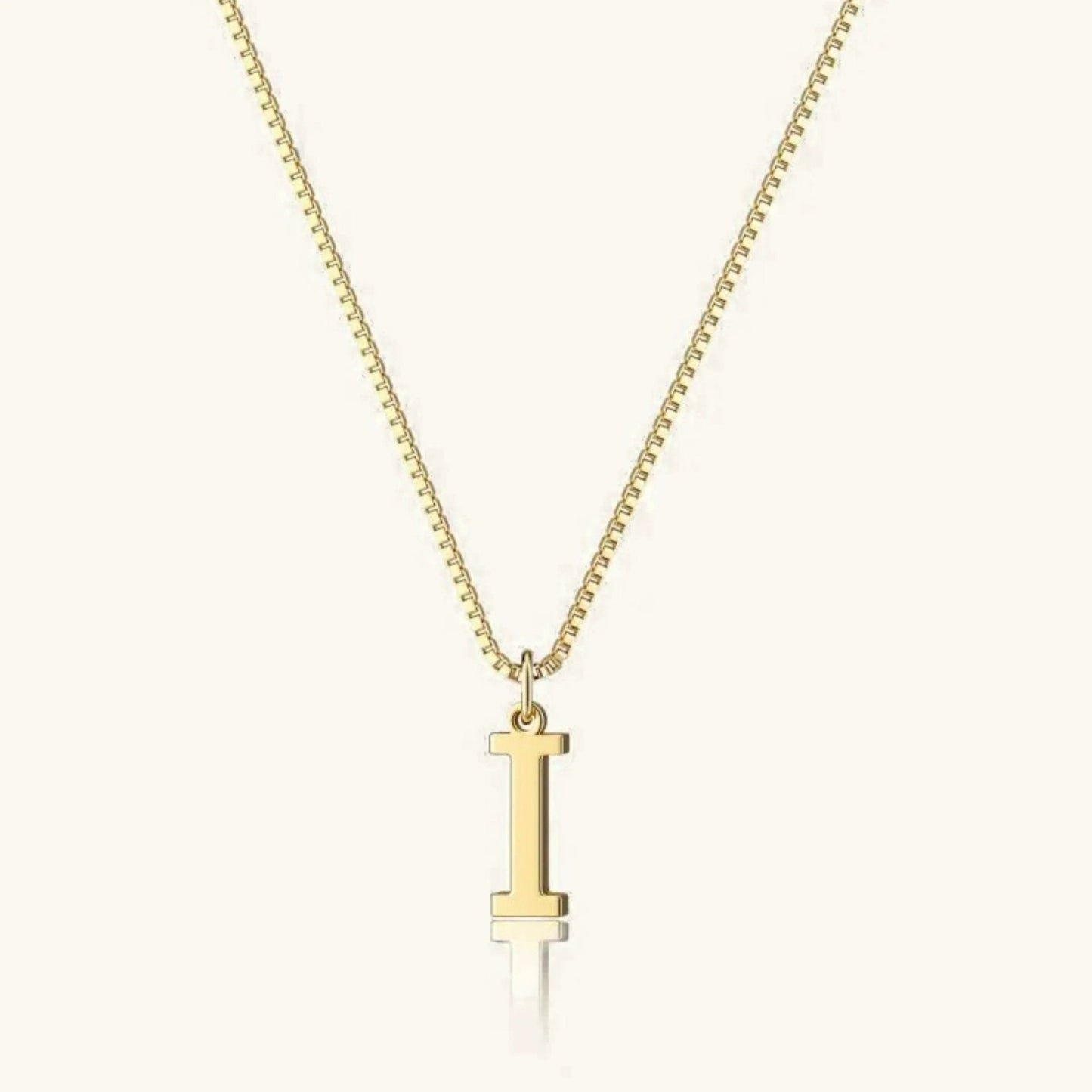 Amber Initial Necklace – 18K Gold Personalised Letter Necklace