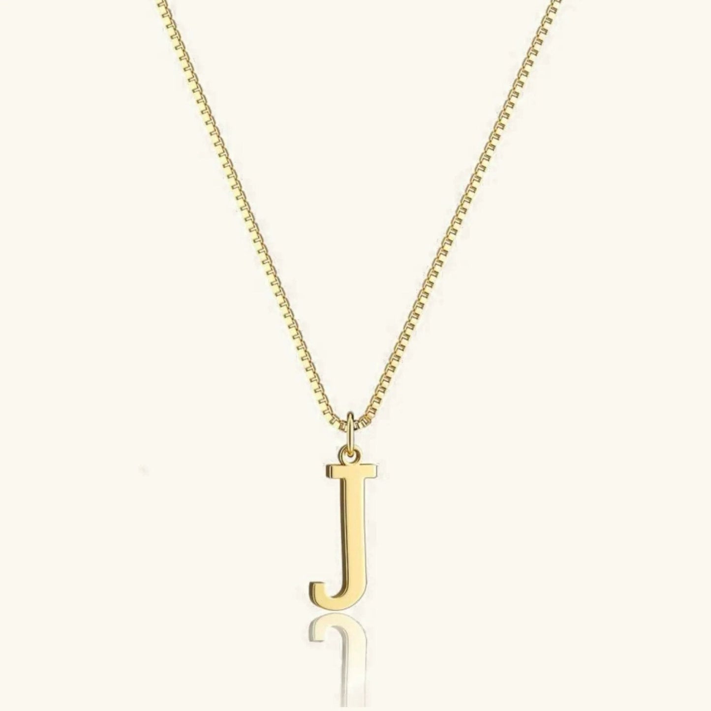 Amber Initial Necklace – 18K Gold Personalised Letter Necklace